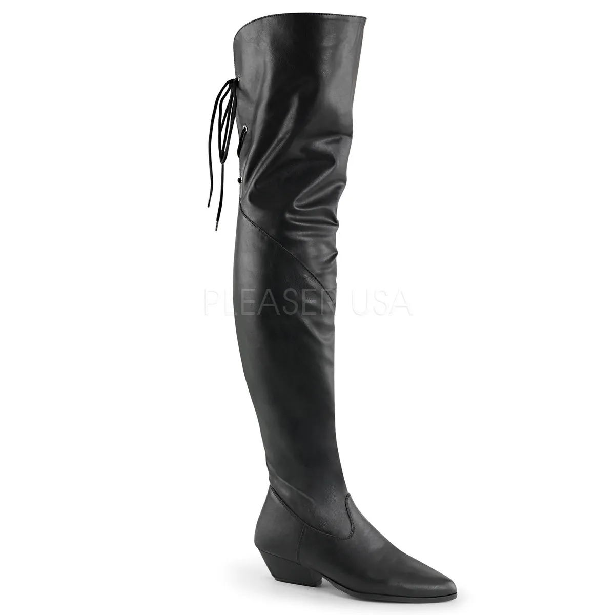 Thigh High Boots 1-inch Heels 8822