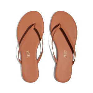 Tkees Lily nudes flip-flops from brazilian leather in Au Naturale
