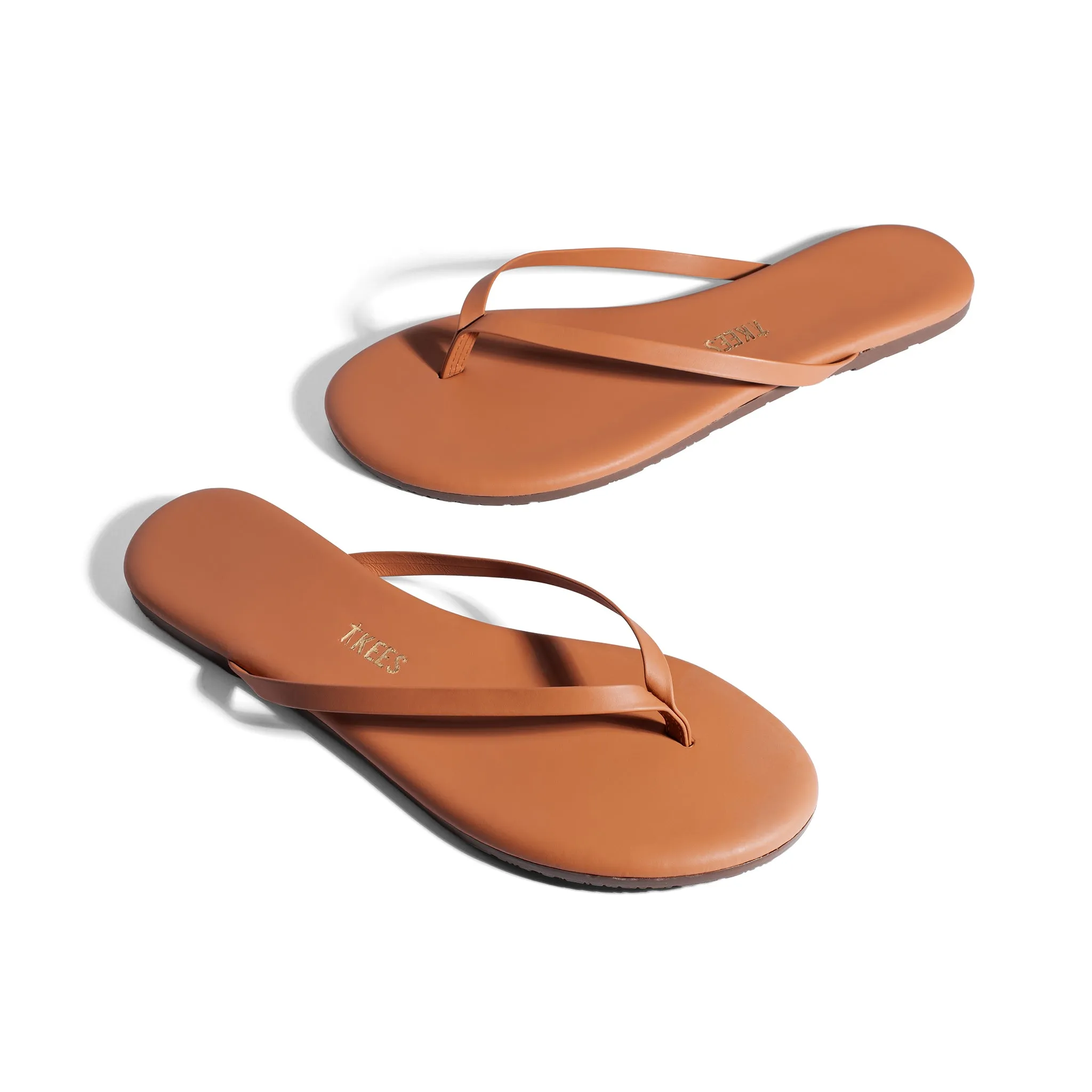 Tkees Lily nudes flip-flops from brazilian leather in Au Naturale