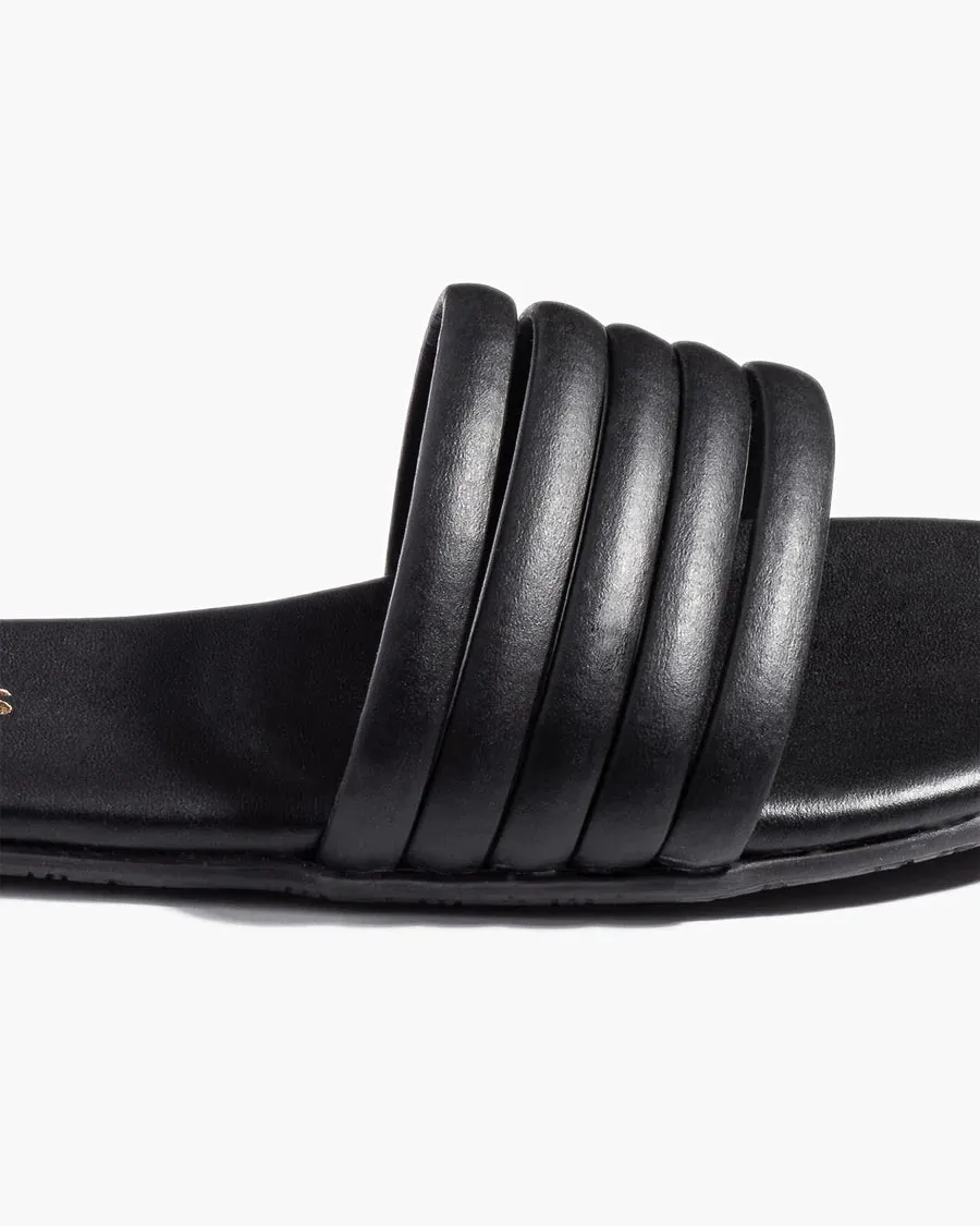 Tkees Serena flip-flops from brazilian leather in Black
