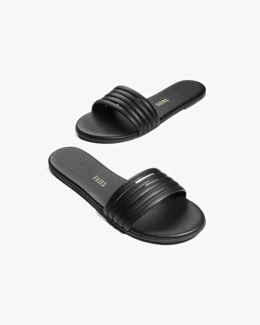 Tkees Serena flip-flops from brazilian leather in Black