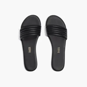 Tkees Serena flip-flops from brazilian leather in Black