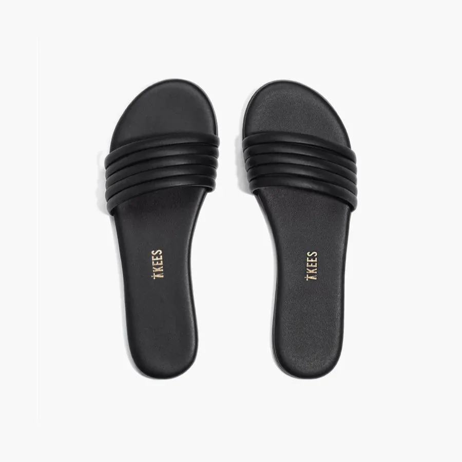 Tkees Serena flip-flops from brazilian leather in Black
