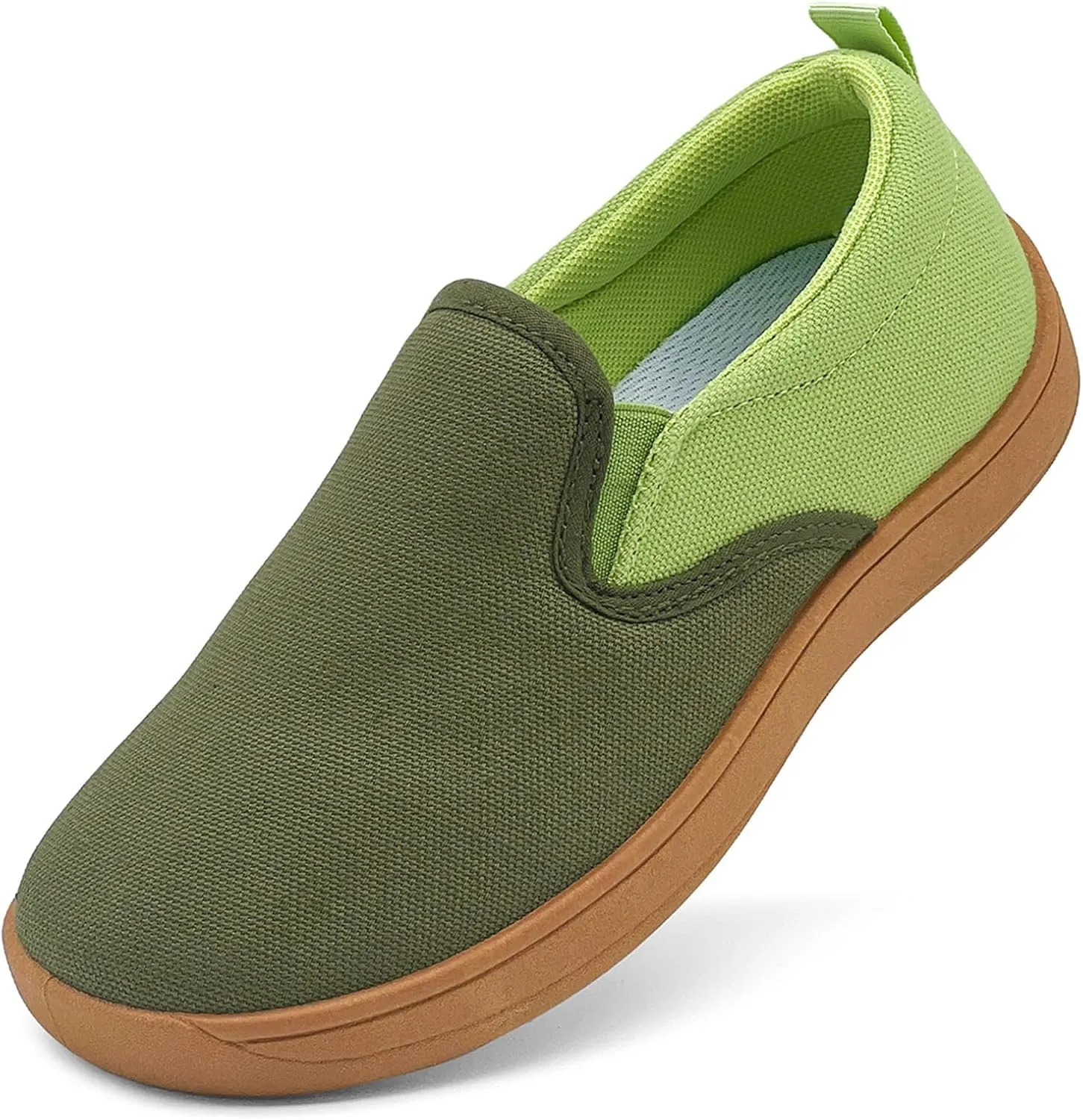 Toddler Kids Wide Barefoot Shoes Girls Boys Minimalist Slip On Canvas Sneakers Lightweight Casual Walking Shoes Fit Naturally Zero-Drop Sole