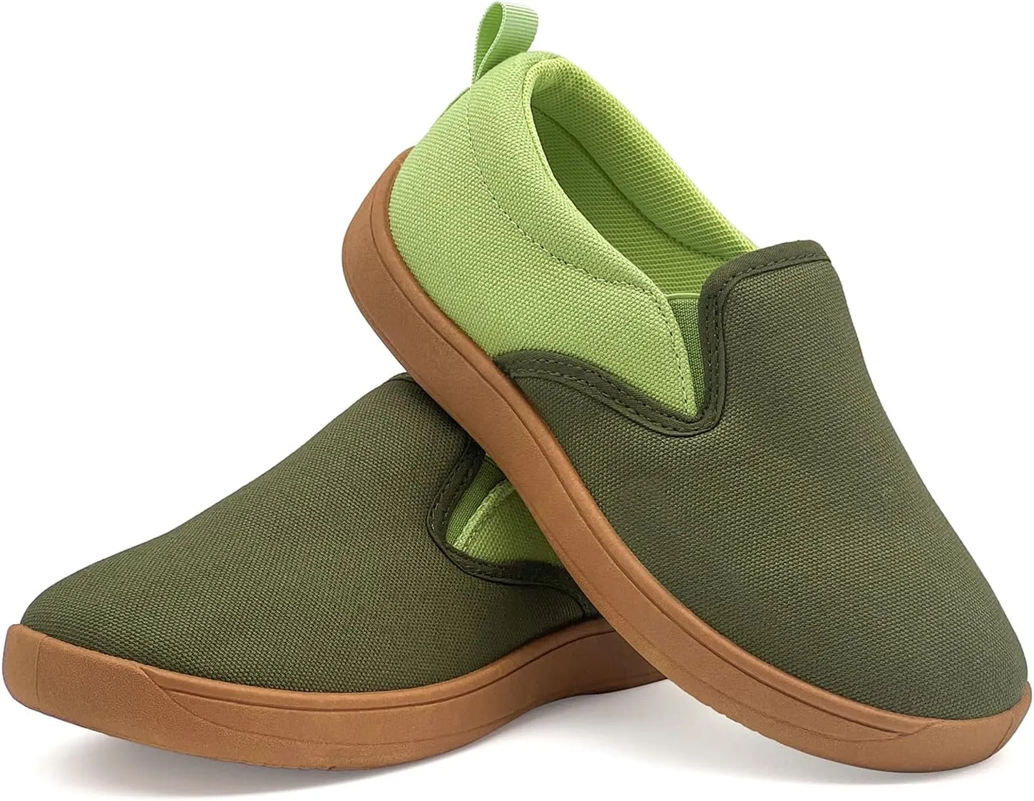 Toddler Kids Wide Barefoot Shoes Girls Boys Minimalist Slip On Canvas Sneakers Lightweight Casual Walking Shoes Fit Naturally Zero-Drop Sole