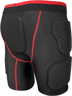 Topeter Mens Padded Shorts Skate Compression Short Basketball Hip Protective Underwear