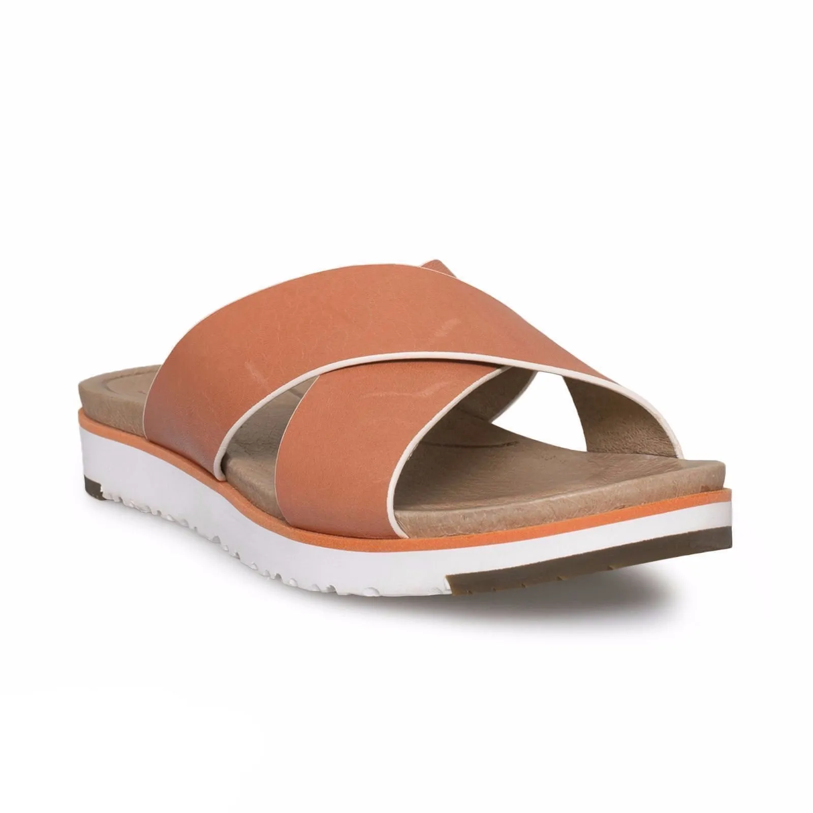 UGG Kari Fire Opal Leather Flip Flops