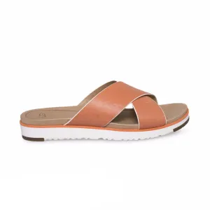 UGG Kari Fire Opal Leather Flip Flops