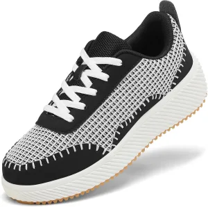 VZQ Women's Platform Sneakers Comfortable Lightweight Casual Chunky Fashion Sneaker with Breathable Uppers Walking Shoes