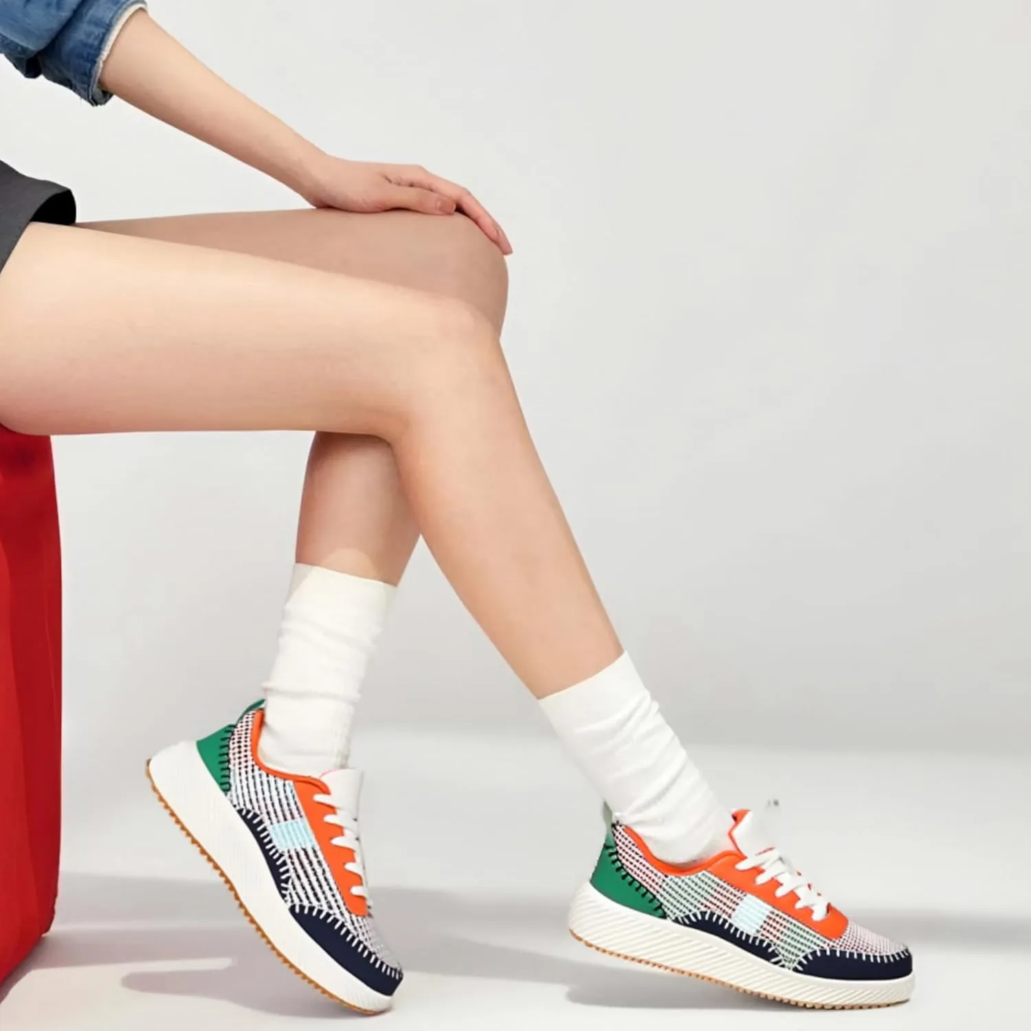 VZQ Women's Platform Sneakers Comfortable Lightweight Casual Chunky Fashion Sneaker with Breathable Uppers Walking Shoes