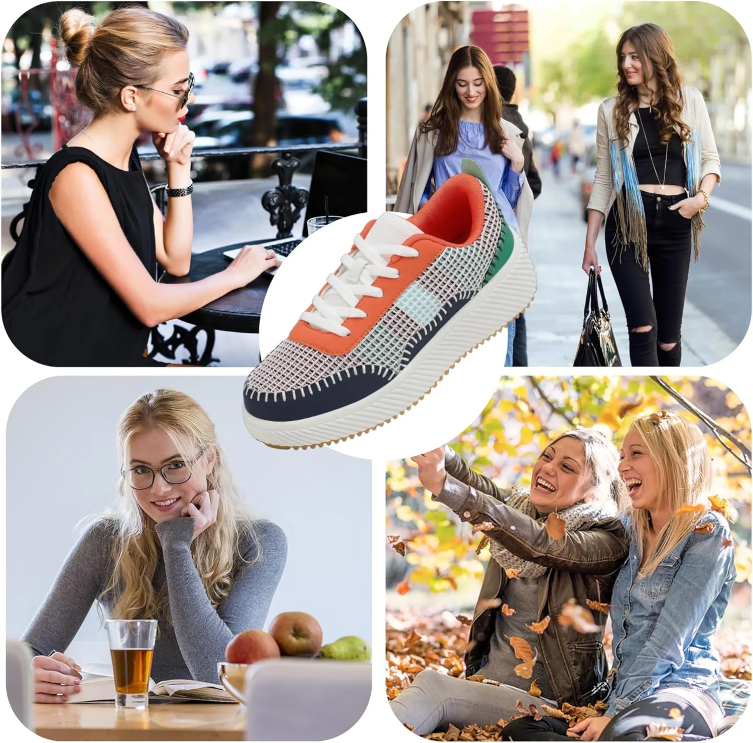 VZQ Women's Platform Sneakers Comfortable Lightweight Casual Chunky Fashion Sneaker with Breathable Uppers Walking Shoes