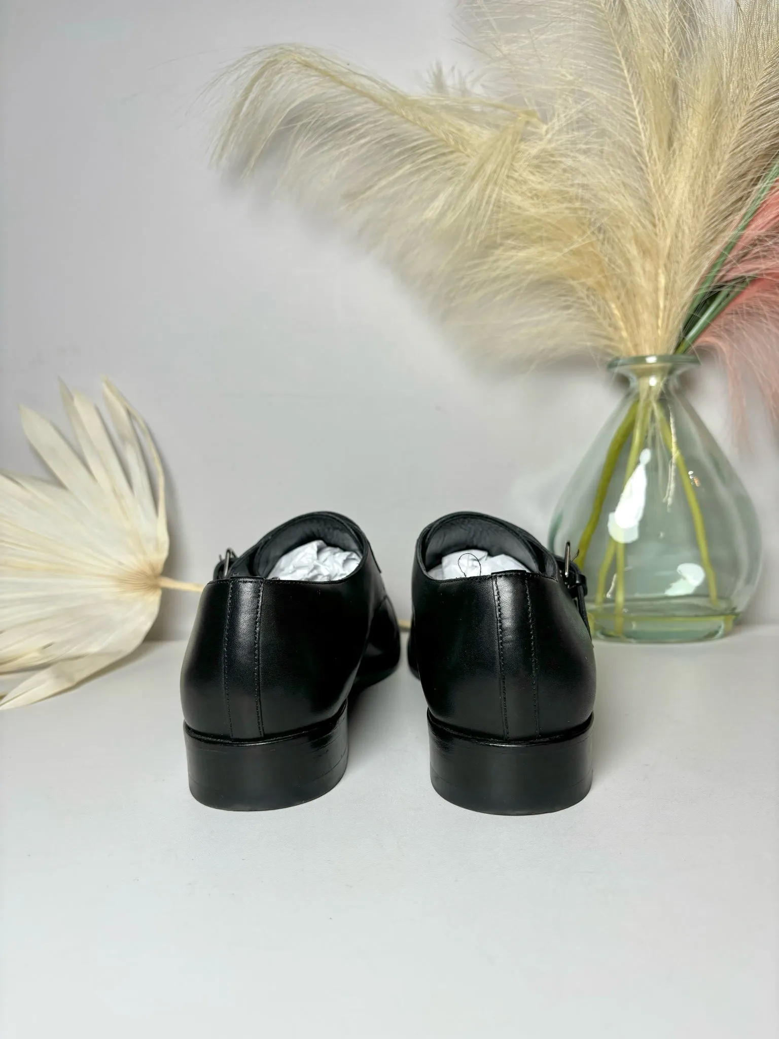 W Shoe Size 40.5 Black Saint Laurent Black Leather Loafers