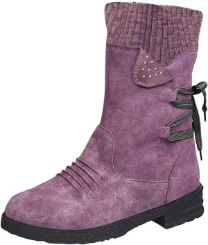 Waterproof Snow Boots for Women Cute Womens Black Snow Boots Slip on Womens Winter Boots 8.5 Wide Winter Snow Boots Womens Winter Hiking Boots Waterproof