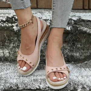 Wedge Sandals for Women 2025 Comfortable Orthopedic Dress Shoes Open Toe Ankle Strap Hemp Rope Wedge Heels Summer Dressy Platform Espadilles Sandals Casual Beach Slip on Sandal