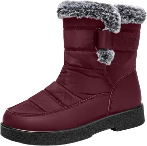 Winter Boots for Women Snow Boots for Women Ladies Fashion Winter Plush Insulation Solid Color Thick Heels Snow Boots