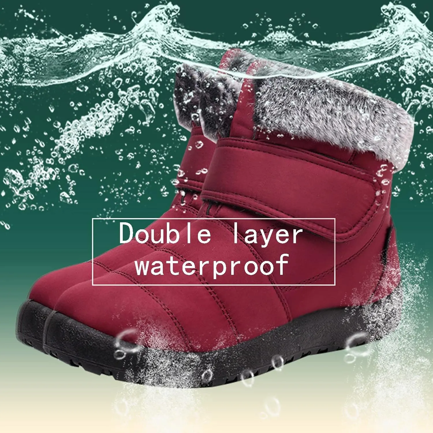 Winter Boots for Women Wide Width Light Weight Women's Winter Snow Boots Waterproof Snow Boots for Women Wide Feet Wide Snow Boots for Women with Zipper Botas Para El FrO De Dama