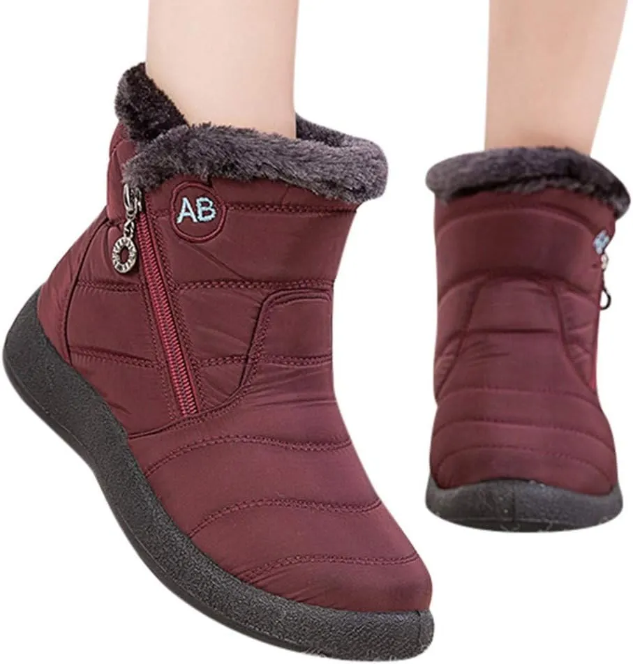 Winter Snow Boots for Women Waterproof Womens Winter Boots Boots for Women Ankle Booties Sexy Black for Winter No Heels Tall Snow Boots for Women Dress Boots Winter Boot for Women Working