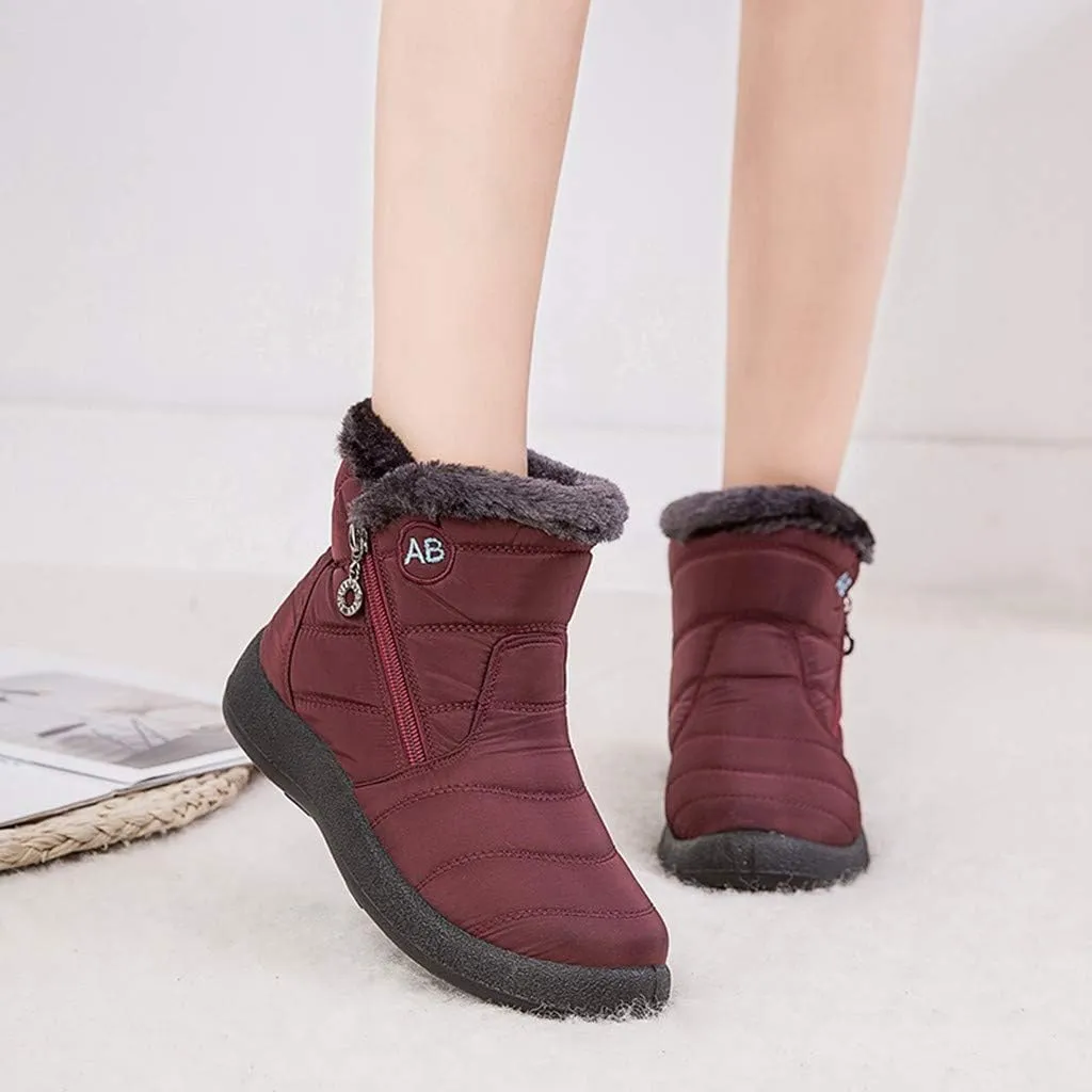 Winter Snow Boots for Women Waterproof Womens Winter Boots Boots for Women Ankle Booties Sexy Black for Winter No Heels Tall Snow Boots for Women Dress Boots Winter Boot for Women Working