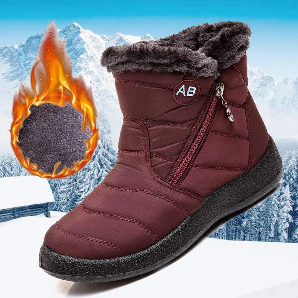 Winter Snow Boots for Women Waterproof Womens Winter Boots Boots for Women Ankle Booties Sexy Black for Winter No Heels Tall Snow Boots for Women Dress Boots Winter Boot for Women Working