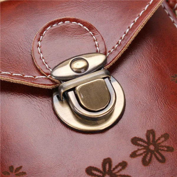 Women Vintage Flower Pattern Mini Crossbody Bag