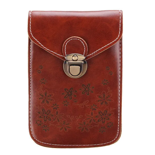 Women Vintage Flower Pattern Mini Crossbody Bag