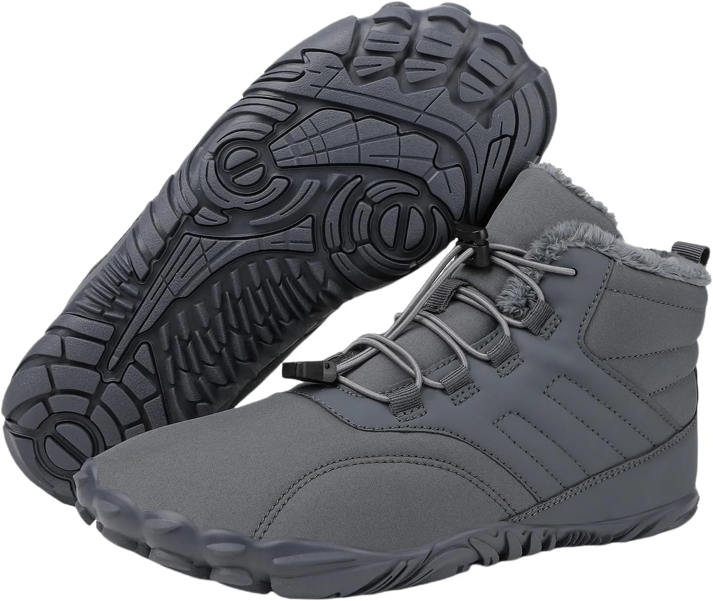 Womens Barefoot Shoes Casual Winter Snow Boots Waterproof Snow Boots Lightweight Fur Lined Shoes Trail Running Sneakers