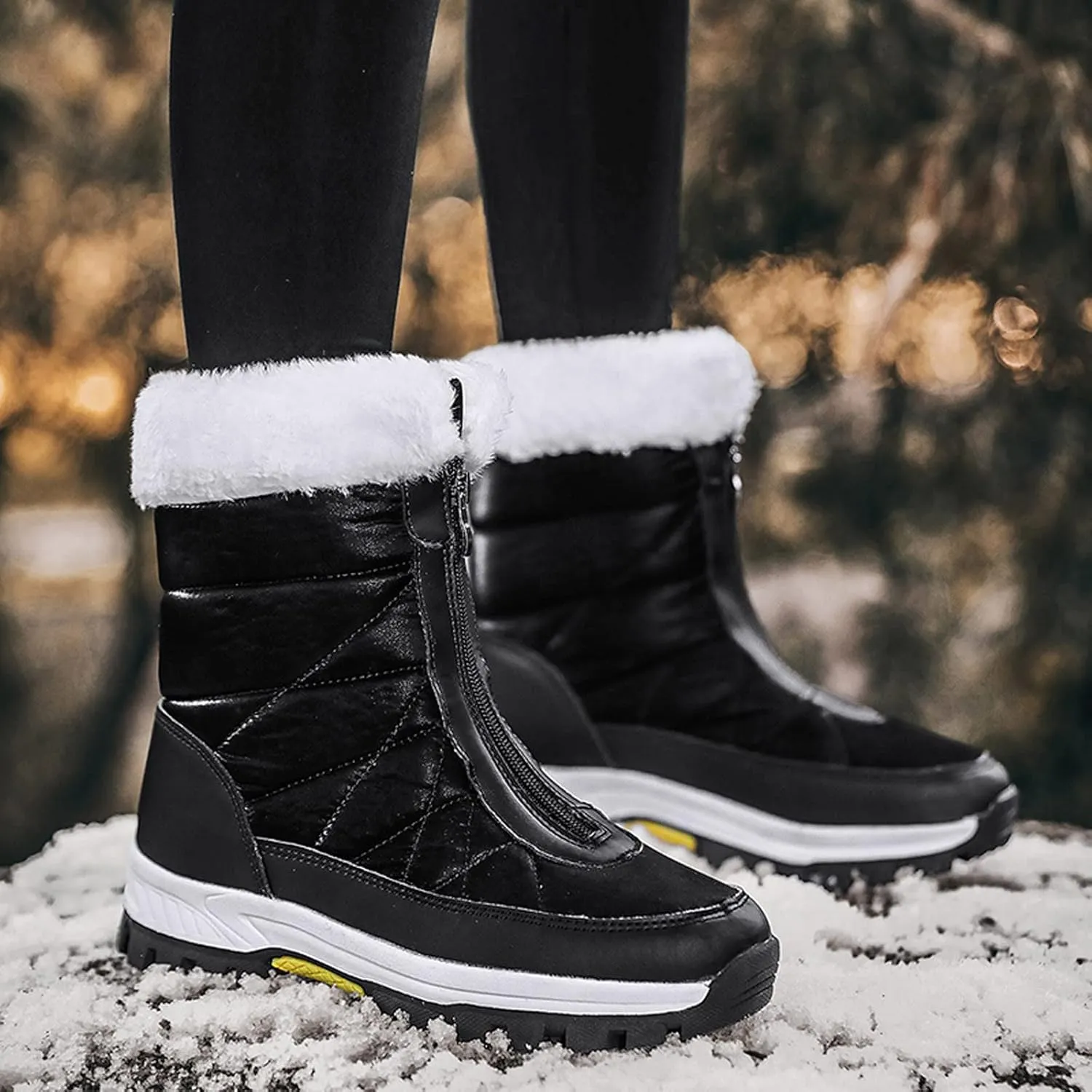Women's Snow Boots Size 9 Wide Winter Long Boots for Women Waterproof Snow Boots Winter Women Women's Winter Booties Slippers Womens Winter Hiking Boots Waterproof