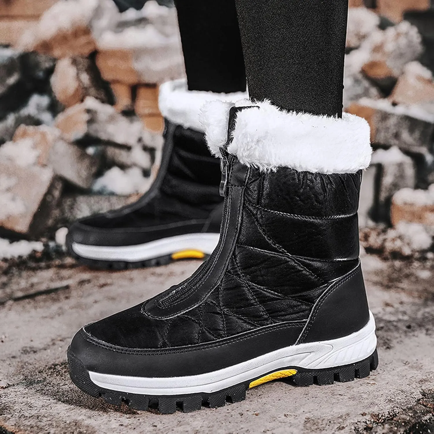 Women's Snow Boots Size 9 Wide Winter Long Boots for Women Waterproof Snow Boots Winter Women Women's Winter Booties Slippers Womens Winter Hiking Boots Waterproof