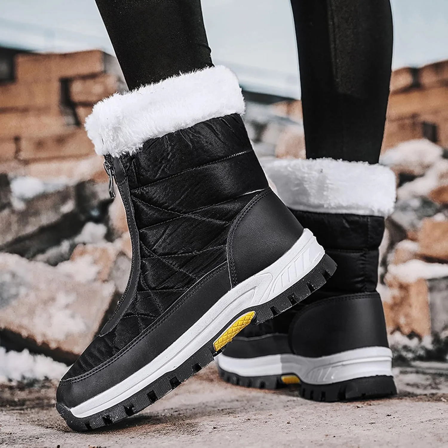 Women's Snow Boots Size 9 Wide Winter Long Boots for Women Waterproof Snow Boots Winter Women Women's Winter Booties Slippers Womens Winter Hiking Boots Waterproof