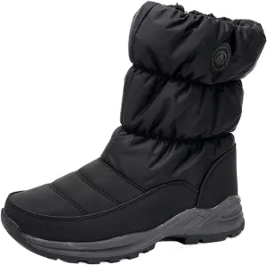 Womens Snow Boots Waterproof Insulated Mid Calf Non Slip Snow Boots for Women Wide Womens Winter Boots Size 8 Wide Black Waterproof Non Slip Work Boots for Women Botas De Mujer Para Invierno Y Ancho