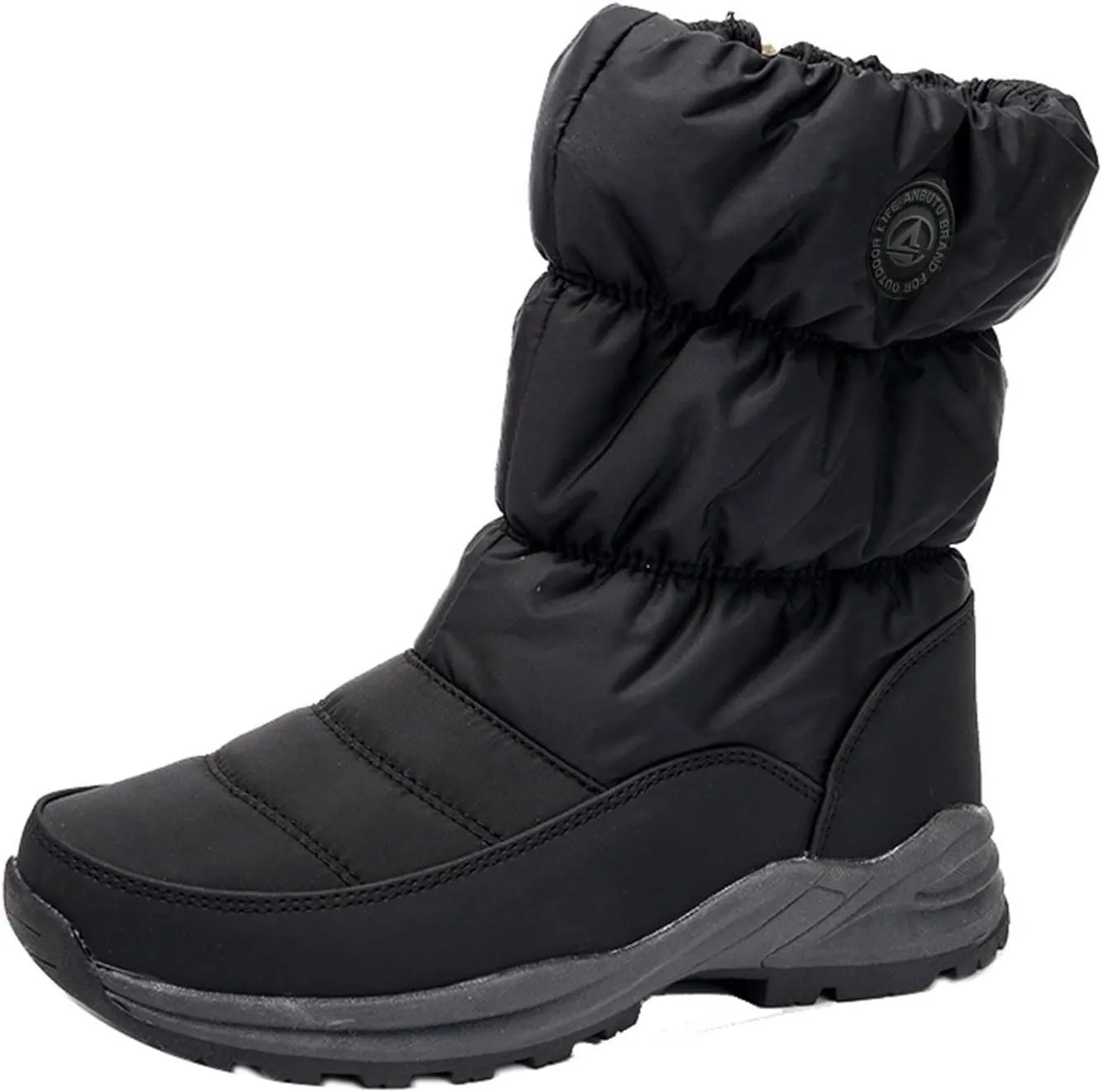 Womens Snow Boots Waterproof Insulated Mid Calf Non Slip Snow Boots for Women Wide Womens Winter Boots Size 8 Wide Black Waterproof Non Slip Work Boots for Women Botas De Mujer Para Invierno Y Ancho