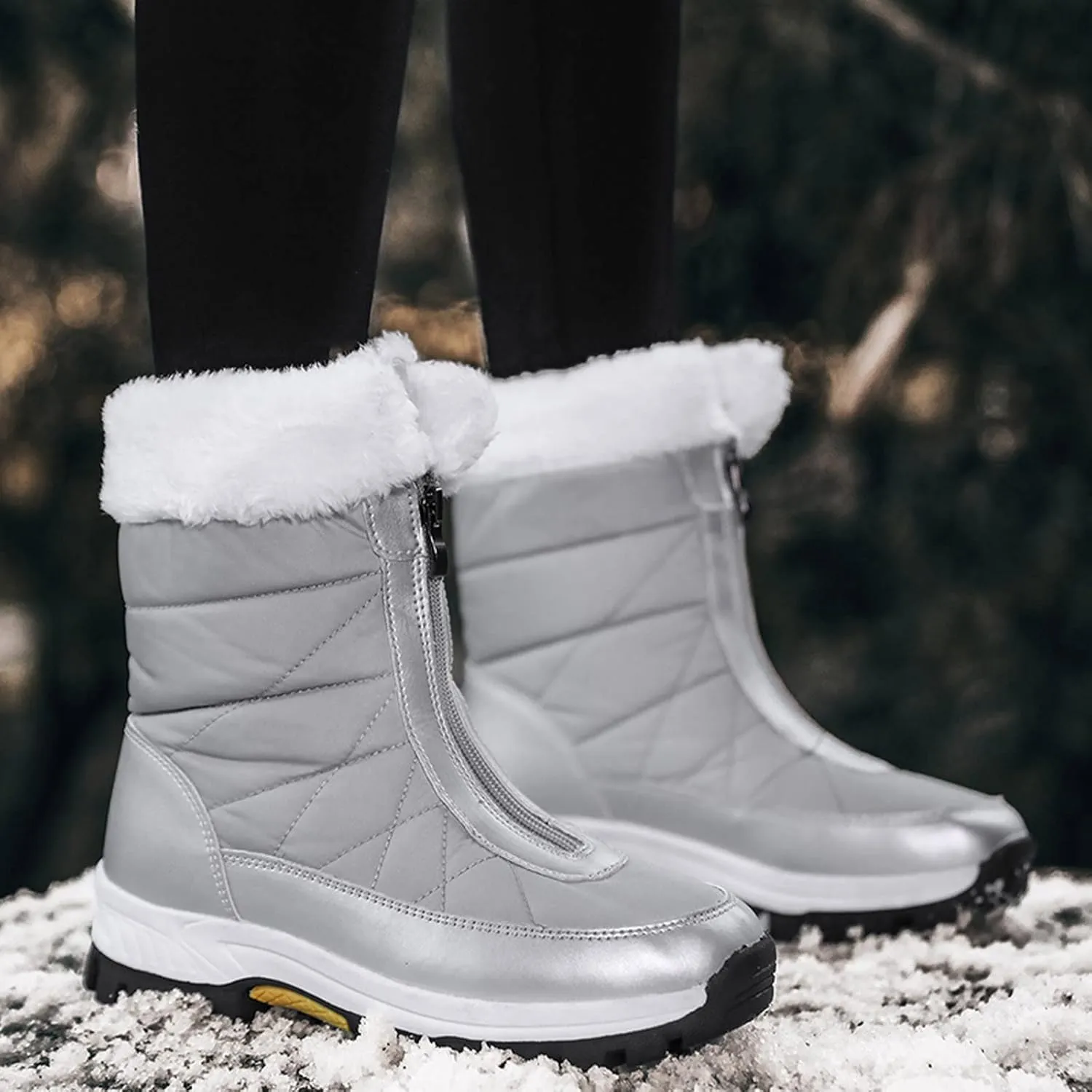 Womens Snow Boots Waterproof Insulated Size 7.5 Womens Winter Snow Boots Wide Women Winter Boot Womens Winter Fur Boots 8.5 Waterproof Womens Boots Size 11