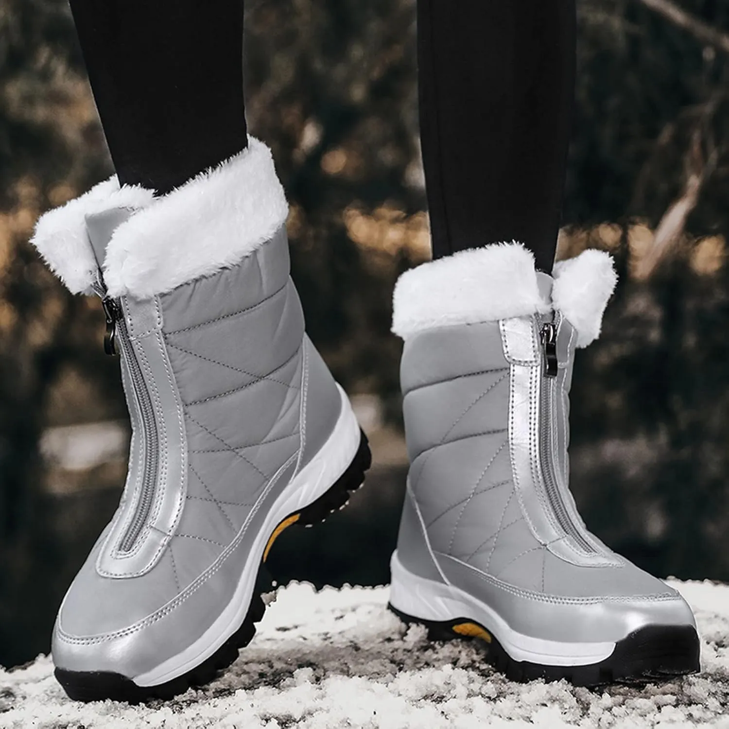 Womens Snow Boots Waterproof Insulated Size 7.5 Womens Winter Snow Boots Wide Women Winter Boot Womens Winter Fur Boots 8.5 Waterproof Womens Boots Size 11