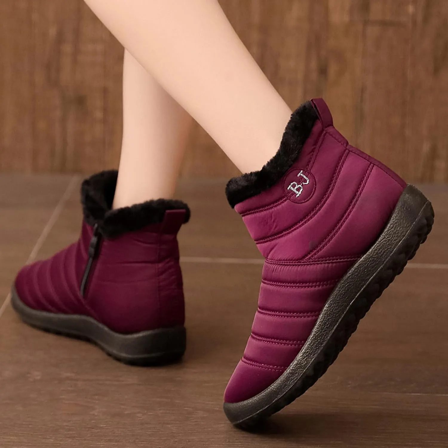 Womens Snow Boots Waterproof Wide Calf Non Slip Winter Boots Woman Women's Snow Boot Zapatos De Mujer Impermeabilas Y Termica Para La Nieve Botas De Invierno Impermeables Para Mujer