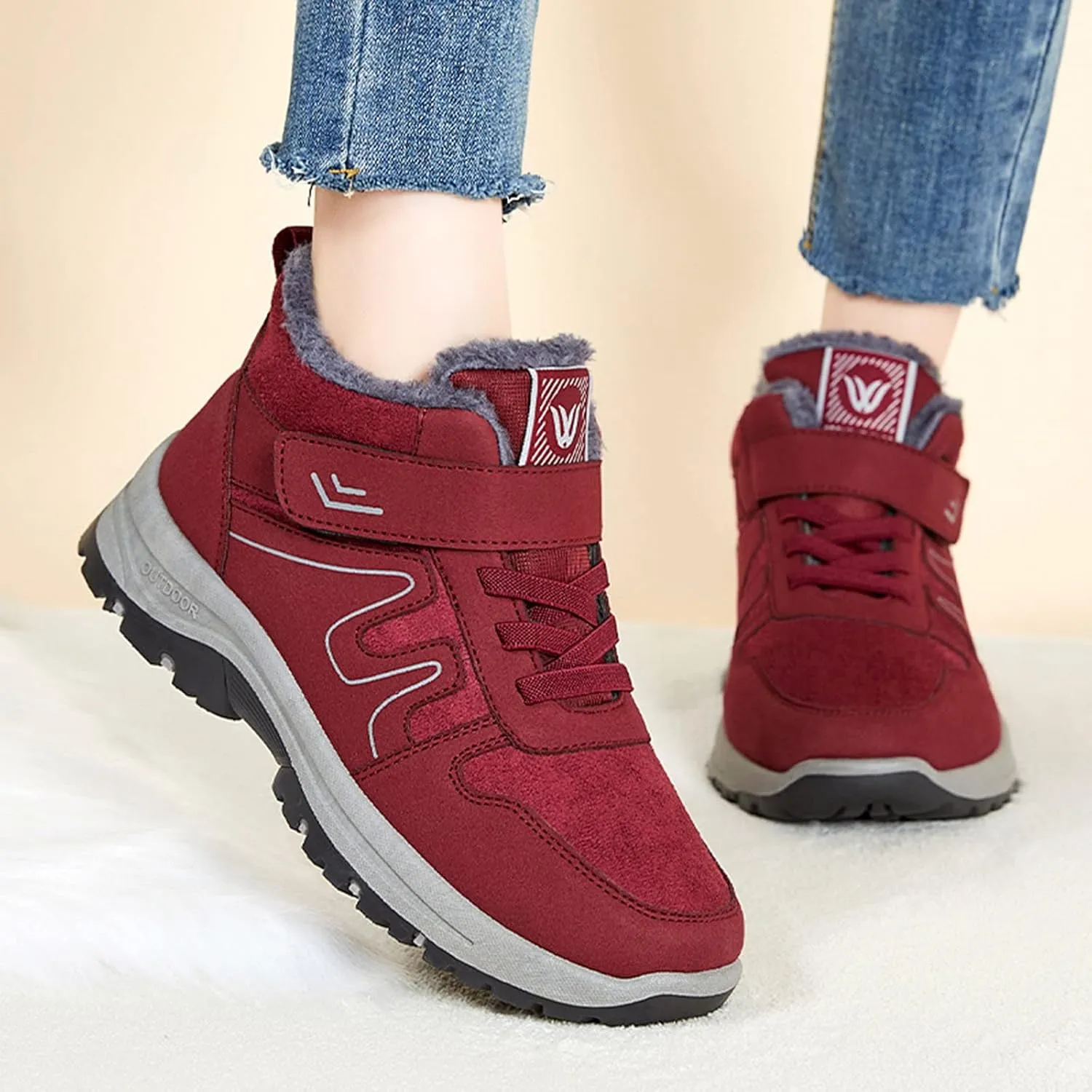 Womens Snow Boots Wide Width Snow Boots for Women Size 7 Wide Women Winter Booties Womens Tall Rubber Boots Waterproof Botas Para Mujer De Invierno