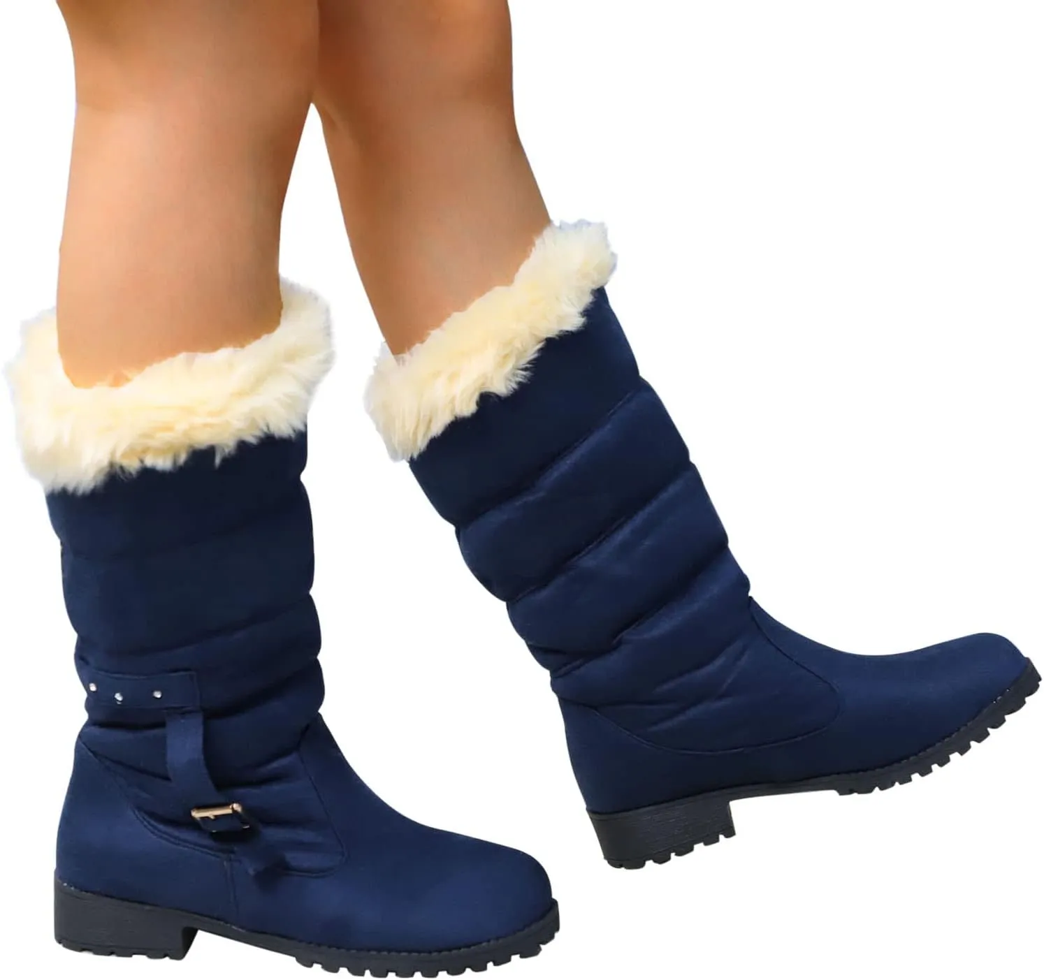 Womens Snow Boots Wide Width Zipper Non Slip Winter Boots for Women Snow Boots for Women Wide Feet Tall Snow Boots for Women Botas Impermeables Para Invierno Mujer