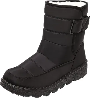 Womens Snow Boots Wide Width Zipper Size 9 Wide Calf Snow Boots for Woman Waterproof Snow Shoes for Women Outdoor Boots Women Knee High Waterproof Womens Boots Size 11