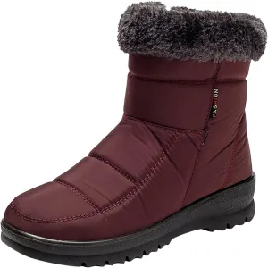 Womens Snow Knee High Winter Boots Ladies Waterproof Warm Fur Lined Womens Boots Winter 2023 Dark Brown Winter Boots for Women Waterproof Womens Black Winter Boots Size 8 Botas Para Mujer De Invierno