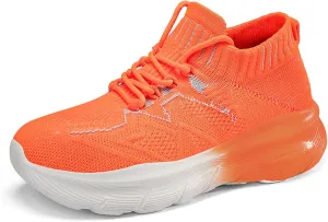 Women's Spring and Summer Fashion Solid Color Mesh Lace Up Sneakers Casual Comfortable Easy Walking Shoes Women