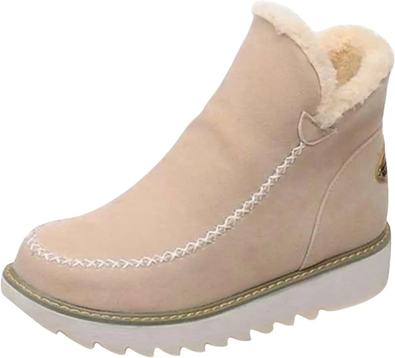 Womens Winter Snow Boots Ankle Women's Wide Width Waterproof Slip on Ankle Boots for Swollen Feet Women Winter Snow Boots Platform Winter Womens Boots Ankle Botas Invierno Mujer Nieve