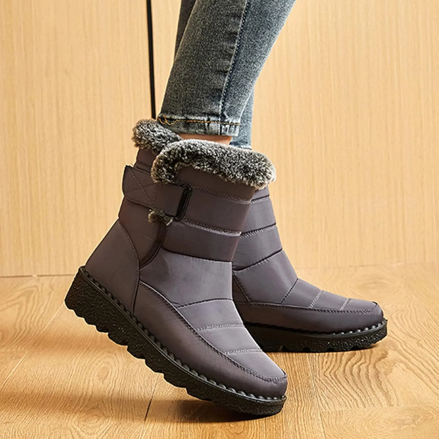 Womens Winter Snow Boots Size 11 Winter Boots Waterproof Women Wide Women Winter Boots Waterproof Cold Weather Womens Duck Boots Waterproof Size 11 Botas Para Nieve De Mujer Sin Cordon